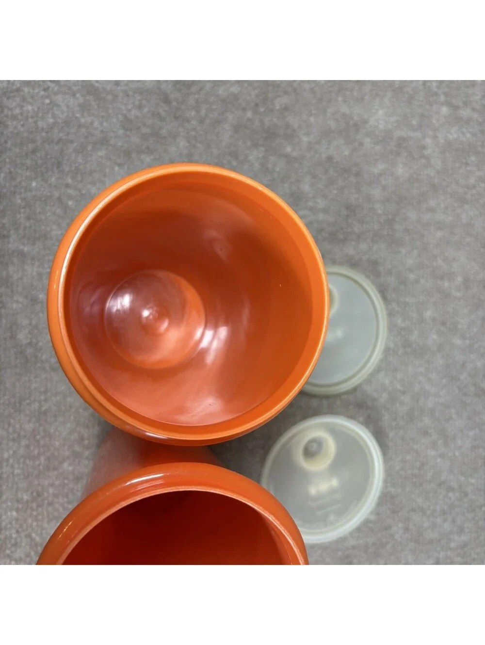 Lot of 3 Tupperware Orange Drink Container 5 Cups #262 Flip Spout Lid #603 Vtg
